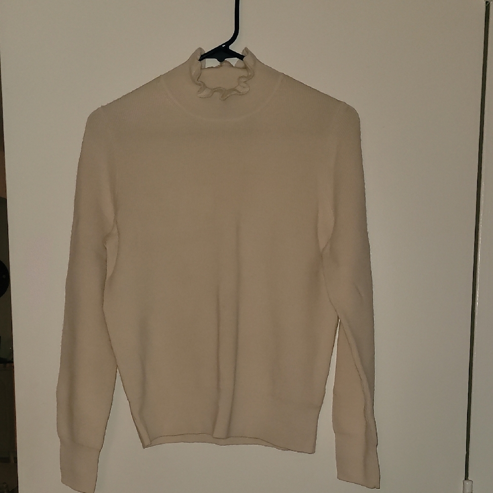 J. Crew Ruffleneck Merino Wool-Blend Women Sweater